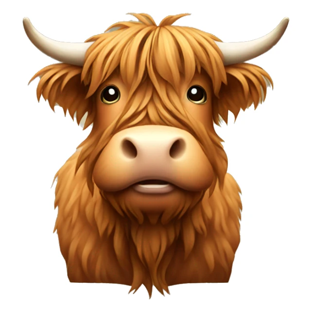 Highland cow with scottish plaid and a pleasant expression sticker