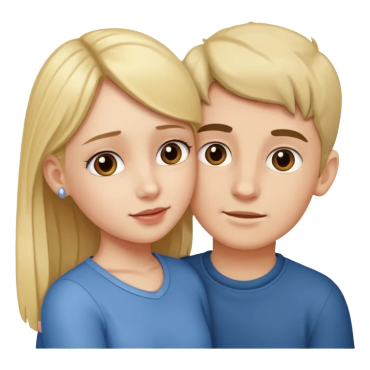 A girl holding an boys ear tightly sticker