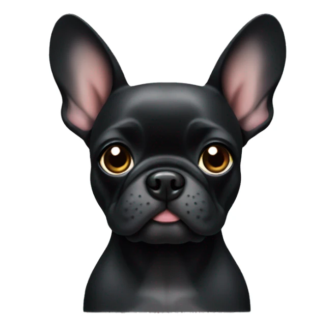 A cute black frenchie dog  sticker