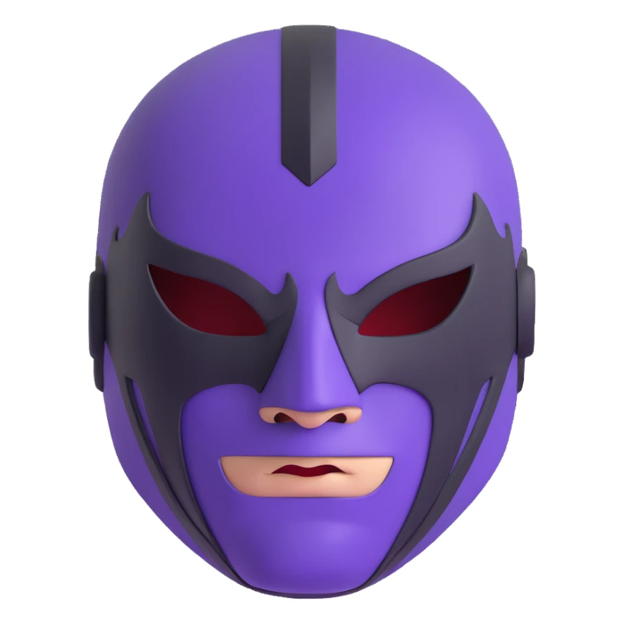 black and lavender luchador mask sticker