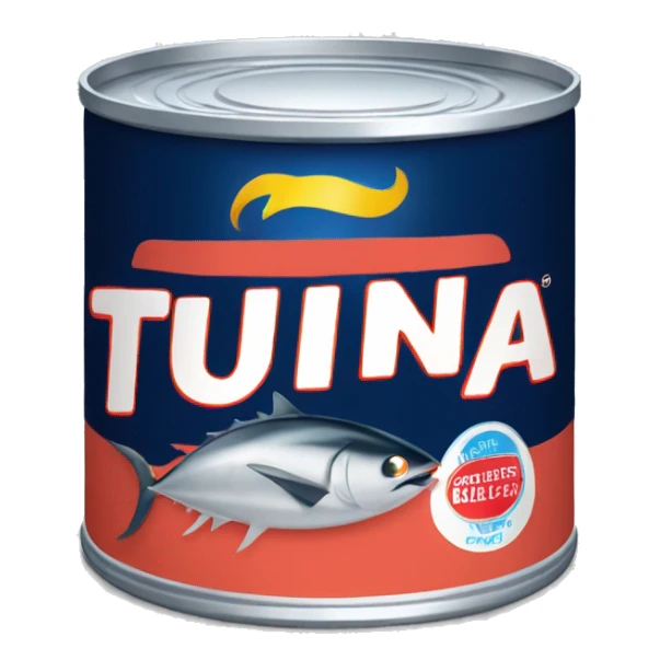  can of tuna is a compact, cylindrical container designed to preserve and store tuna fish. sticker