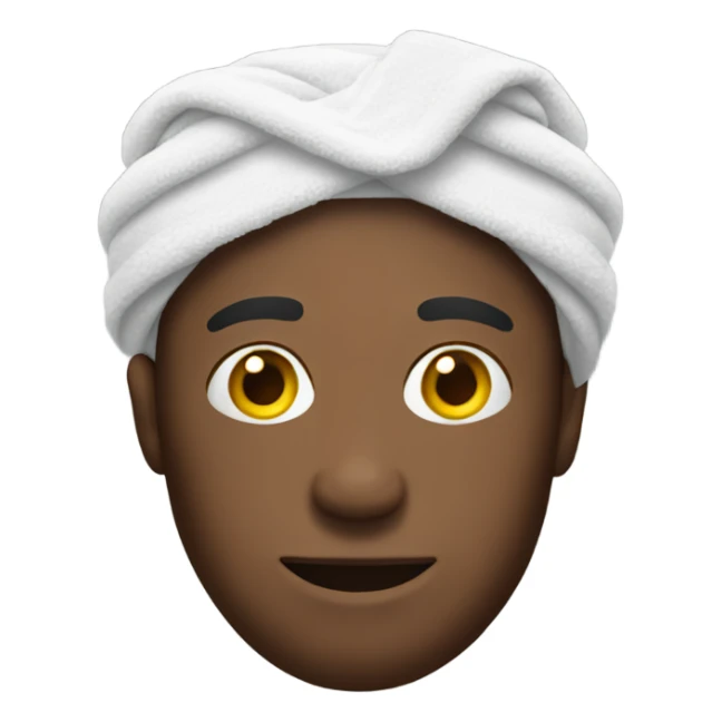 Man with towel on his head  sticker