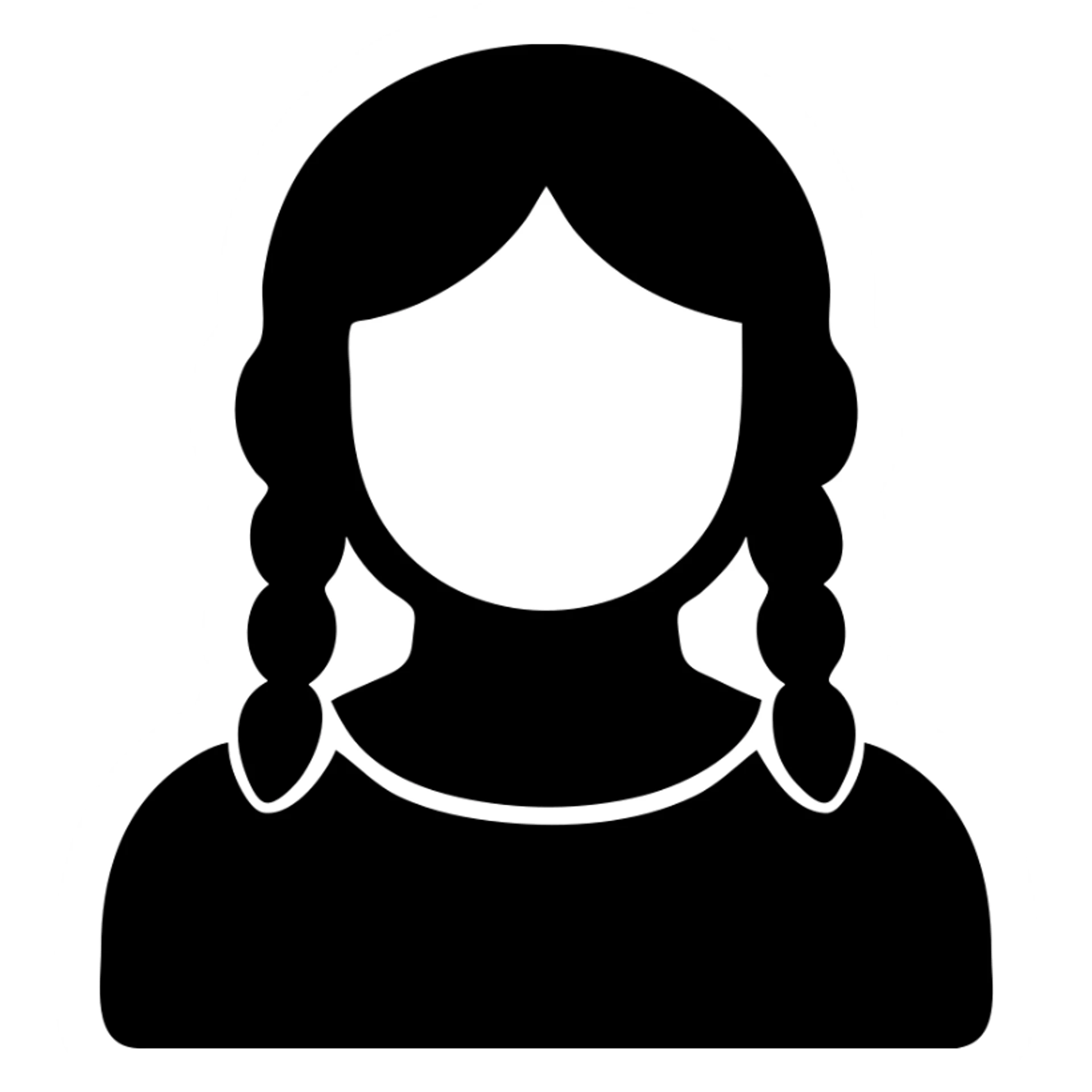 dark skin girl with braids and red shirt sticker