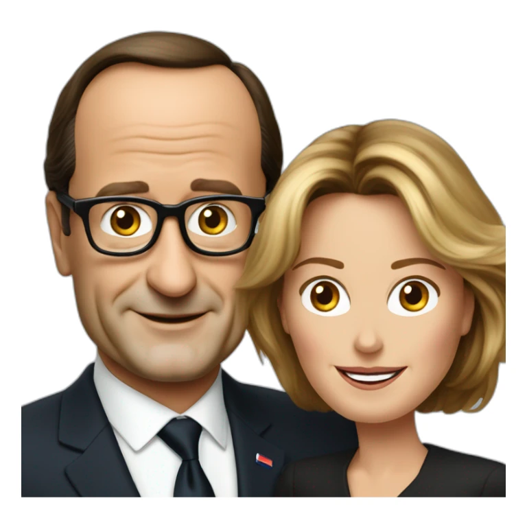 François Hollande and Valérie Trierweiler sticker