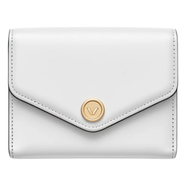 white wallet, clean girl aesthetic, soft colors, minimal design sticker