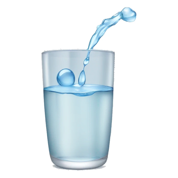A glass of water sticker