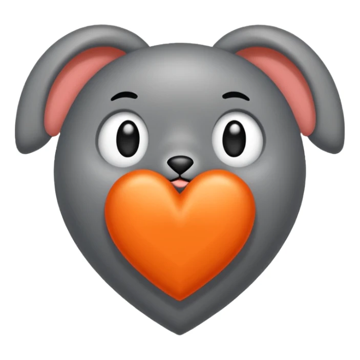 due foche innamorate con il cuore arancione  sticker