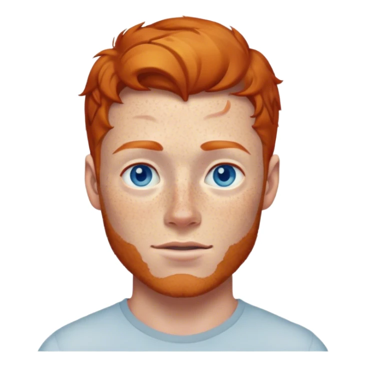 Handsome ginger man with freckles and blue eyes  sticker
