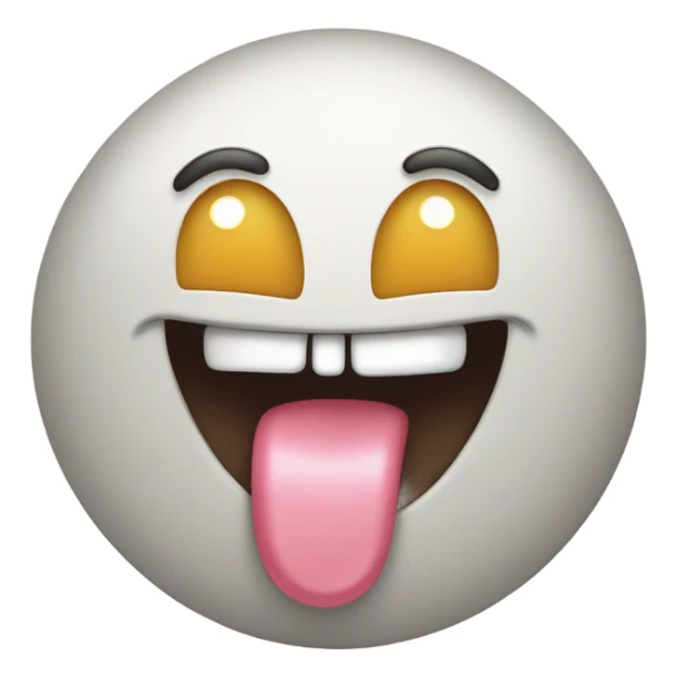 Cute emoji with tongue sticker