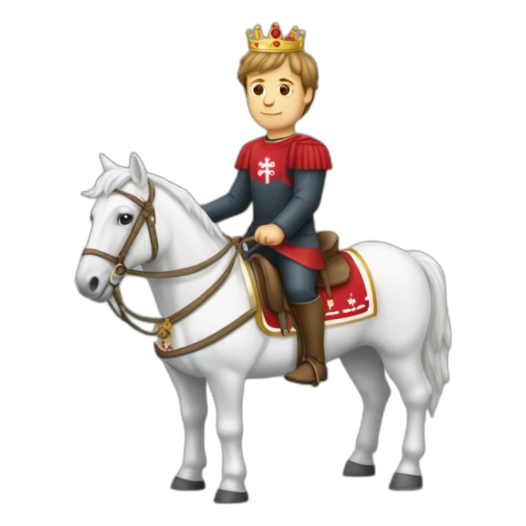Thomas müller sur un cheval blanc avec une couronne sticker