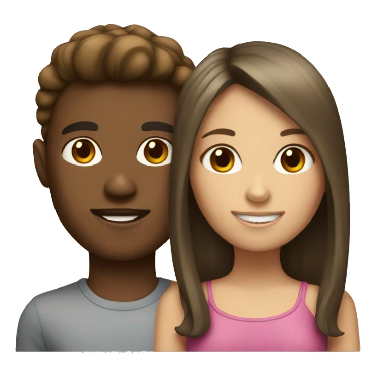 brunette girl and dark blonde boy sticker