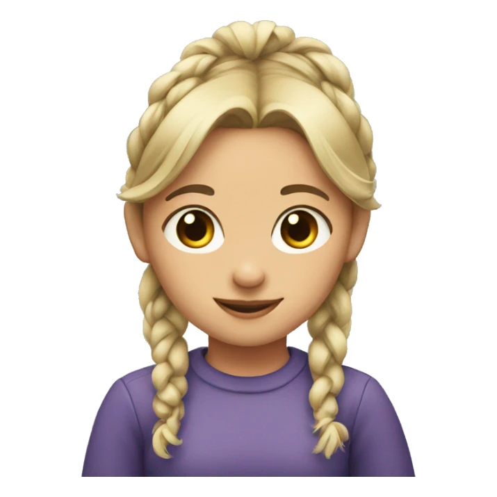 the back of a girl with pigtails sticker