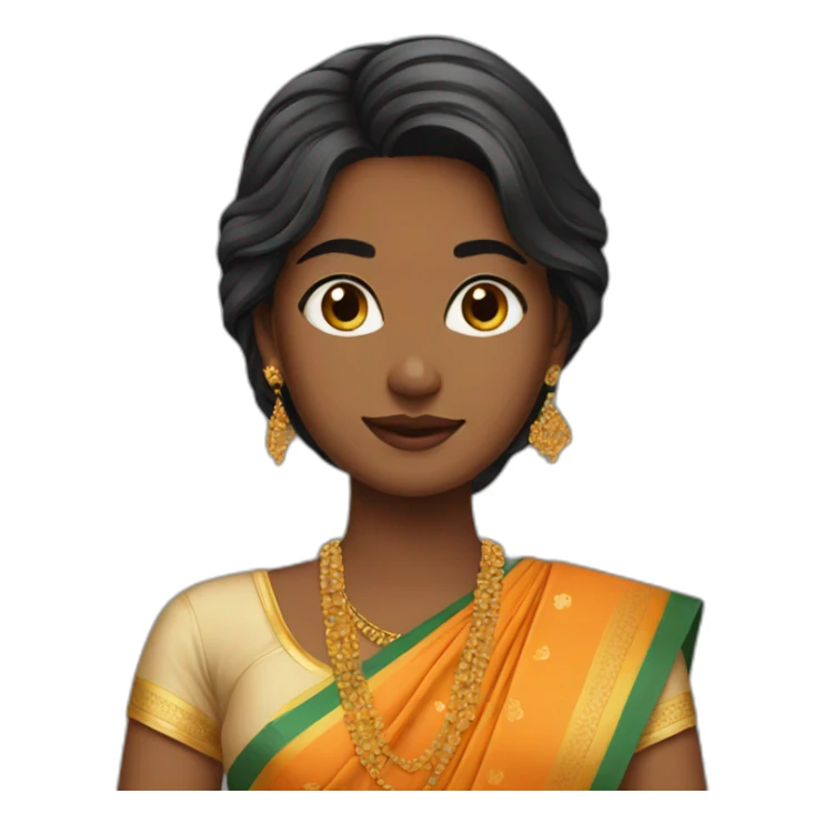 Girl with saree sticker