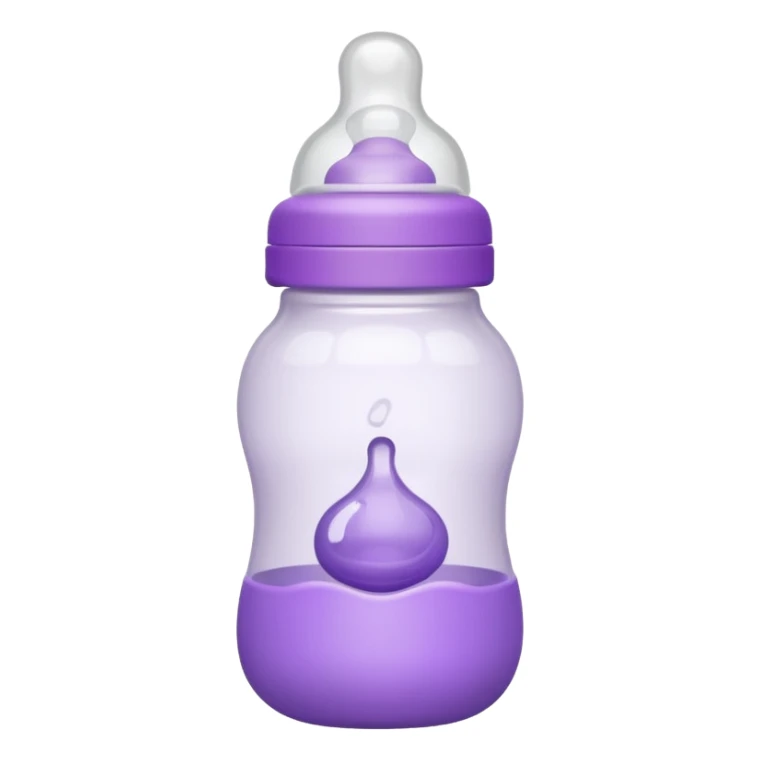 baby bottle white and purple sticker