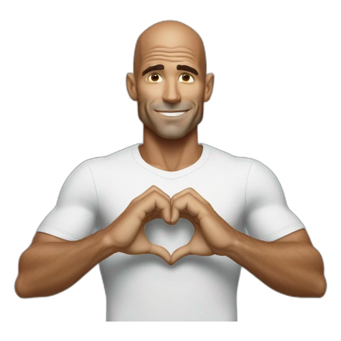 Kelly slater makes a heart with his hands sticker