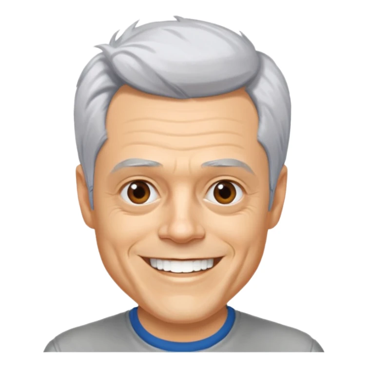 Johnny Knoxville with silver hair sticker