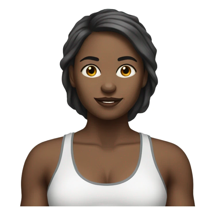 woman gym WHITE SKIN sticker