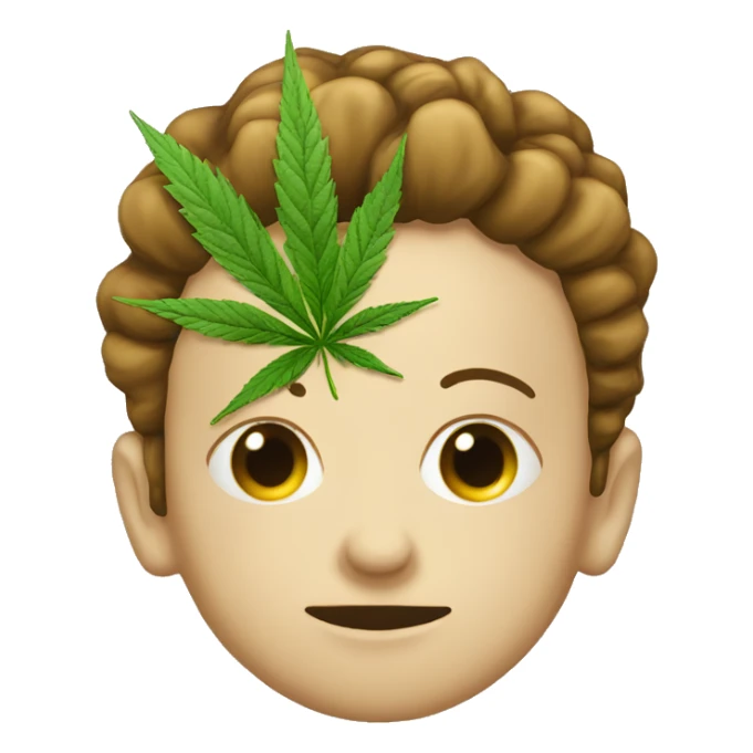 weed nug with face feminine sticker