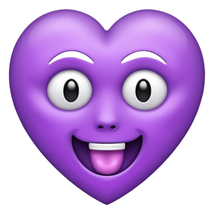 Light purple heart emoji with a Ghostface face sticker