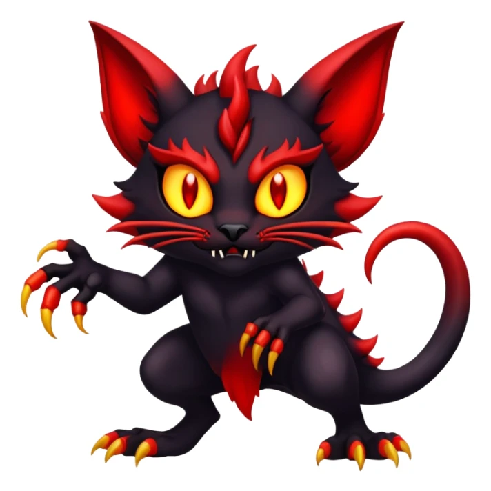 Meowster-Demon-Fakémon-Vernid-Fionbri-hybrid-creature sticker