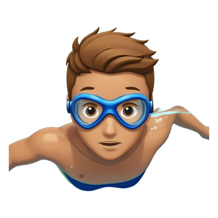 determined pool diver dives into a pool of confidence blue water underneath water water determined look sticker