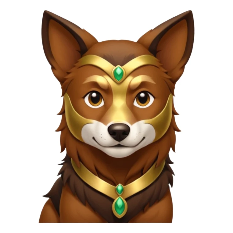 loki god of mischief as a dog. dynamic pose sticker