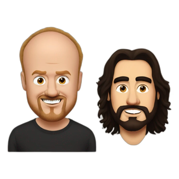 Louis C.K. And Russell Brand winking sticker