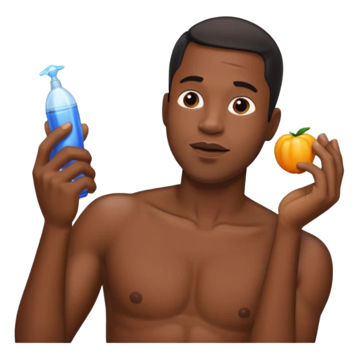 Black guy stroking his large penis while being excited ,masturbaiting, and ejaculating sticker