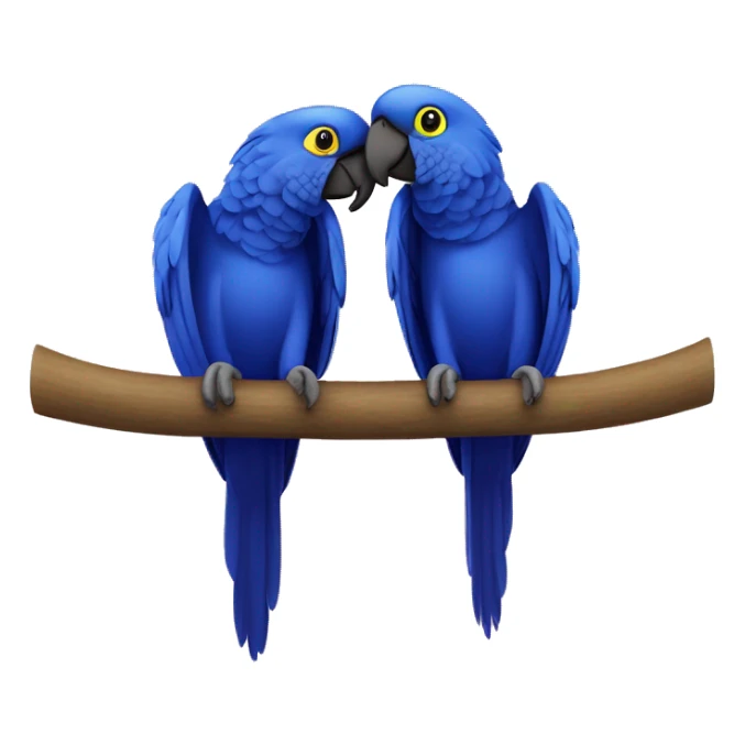 Hyacinth Macaw pair Full Body love each other sticker