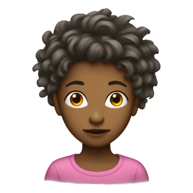 girl with messy hairs  sticker