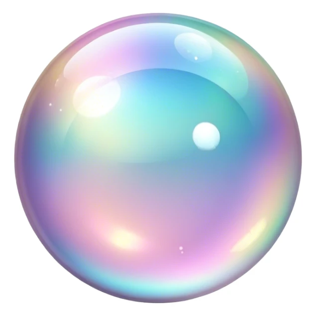 Sparkly glossy Pastel iridescent glass crystal glass orb sticker