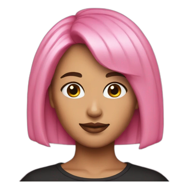 lisa short pink and black hair sticker