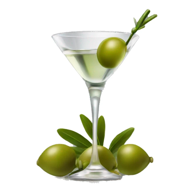 Martini with olive and now  sticker