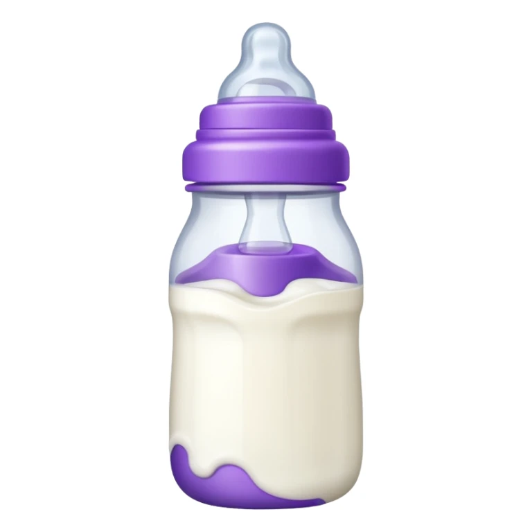 baby bottle white and purple sticker