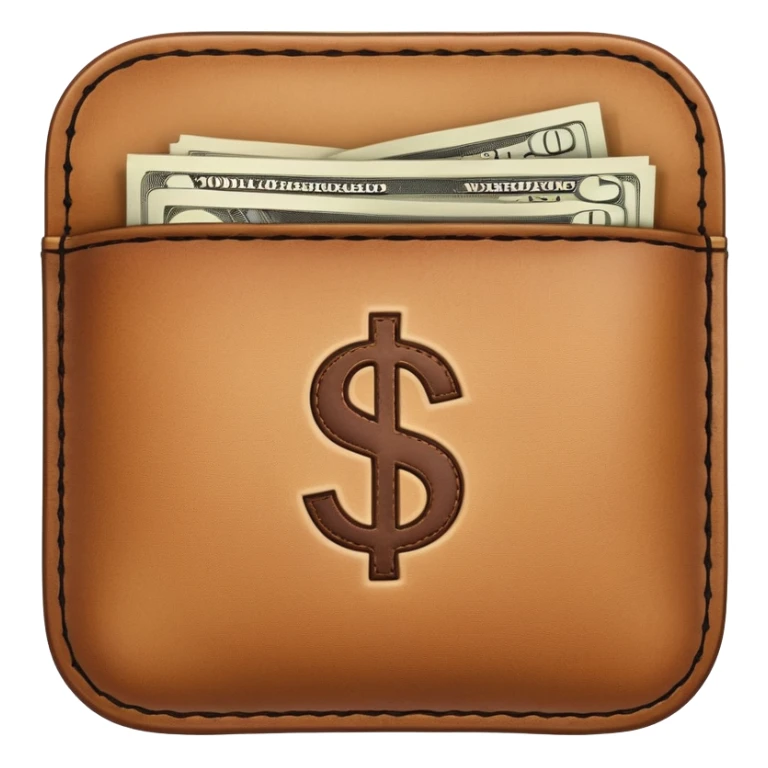 Cash pocket with a dollar symbol sticker