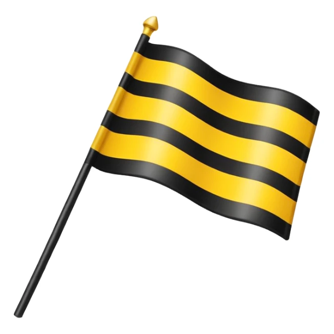 Create 2 yellow lined and 1 black lined flag emoji and put black line between yellow lines sticker