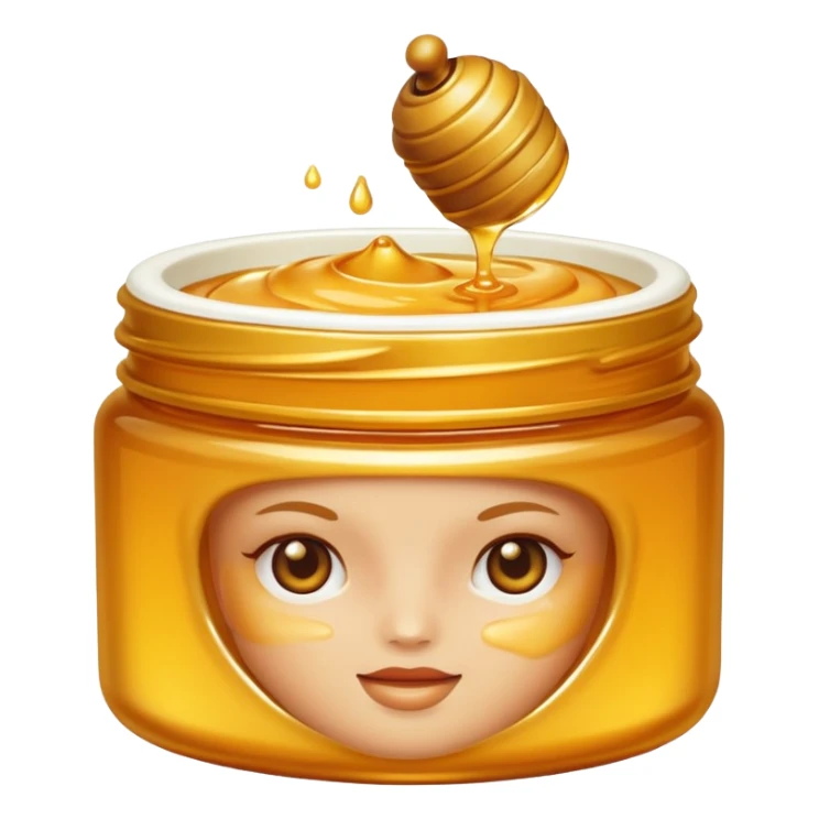 Tub of face cream that looks like honey sticker