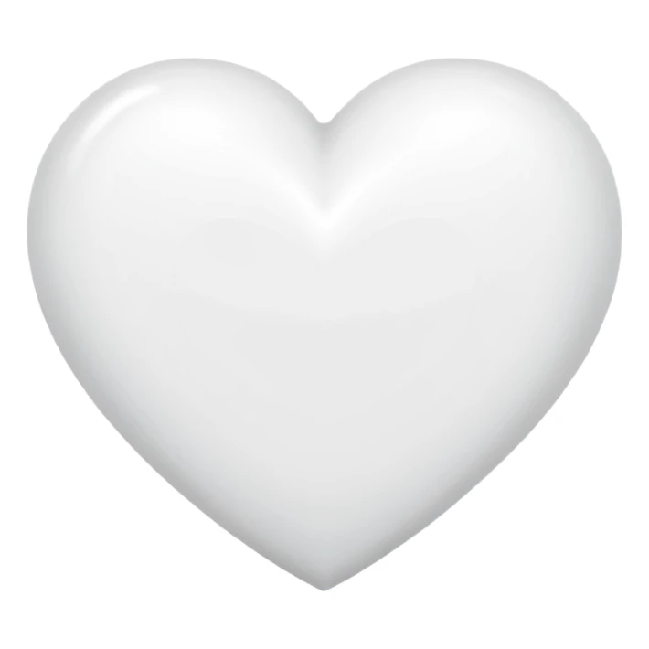 I want a white heart in heart a H sticker