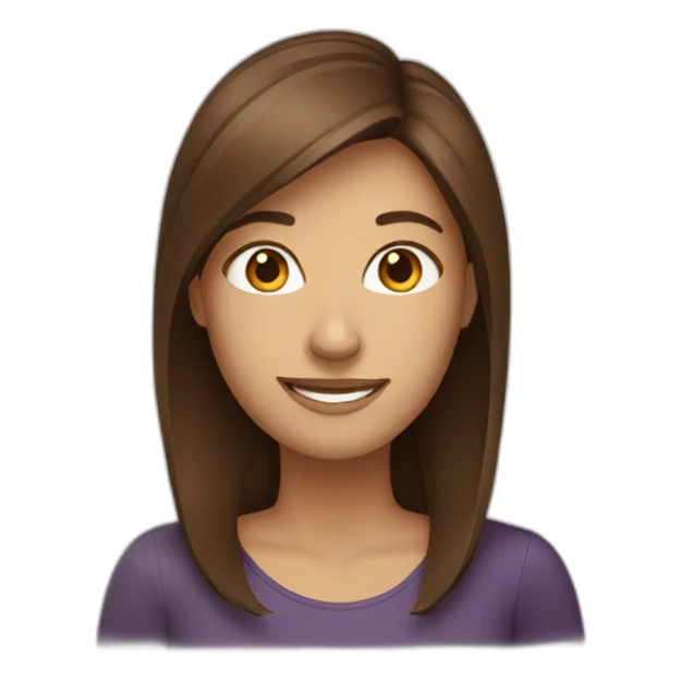 Smiling brown hair woman sticker