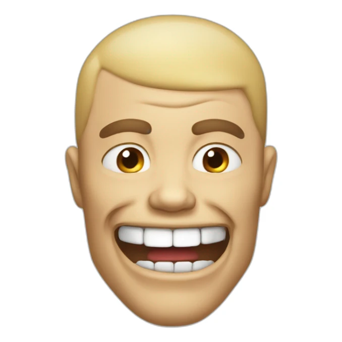 strong muscilar jaw face mewing sticker