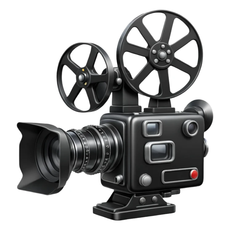 Movie film camera sticker