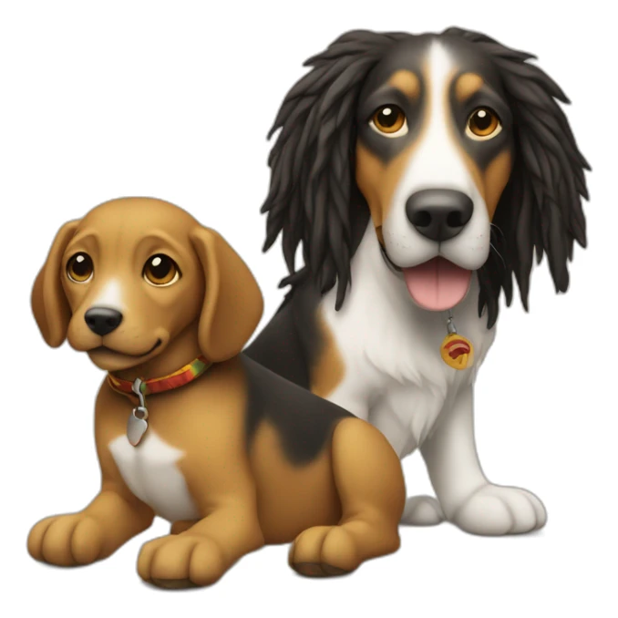 Bob Marley et un chien sticker