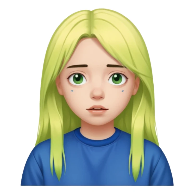 Girl listening to Billie eilish  sticker