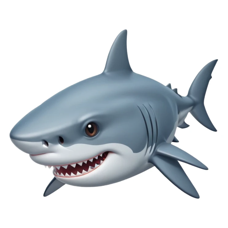 a shark with long dark hair sticker