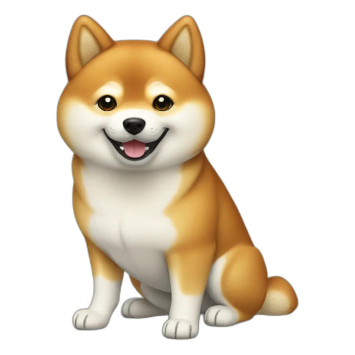 shiba inu showing cricket nat sticker
