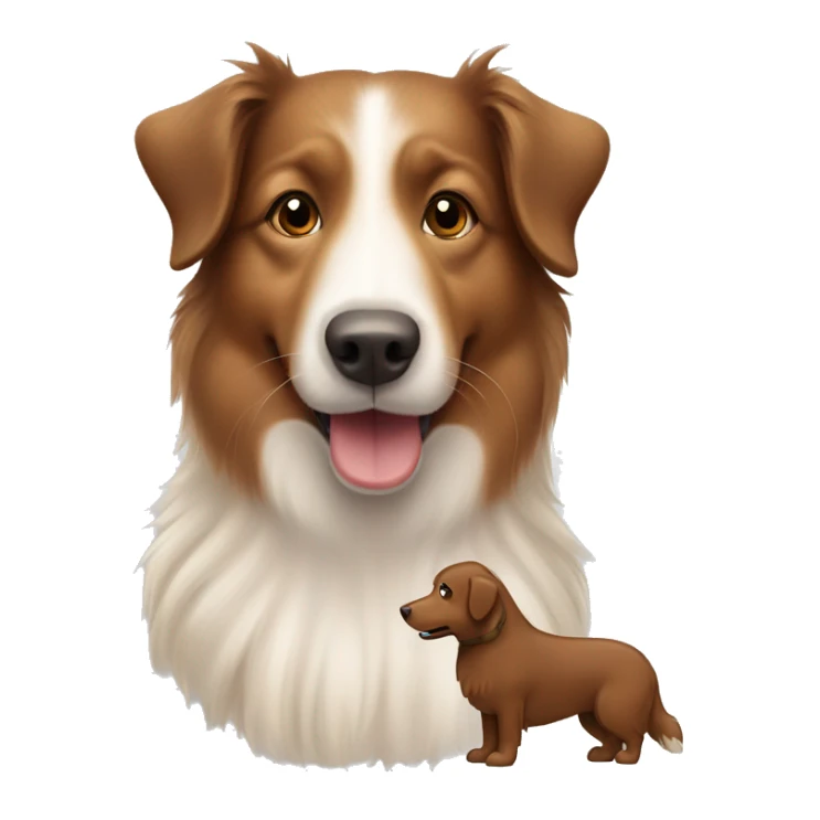 Shetland sheepdog and brown Labrador sticker