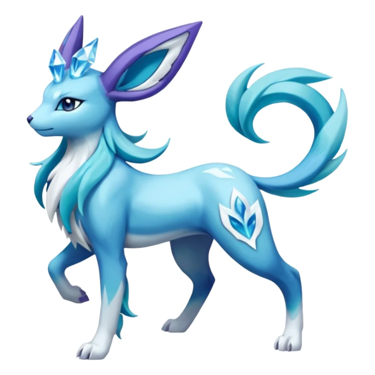 Suicune-Aurorus-Glaceon-Meganium-fusion (full body) sticker