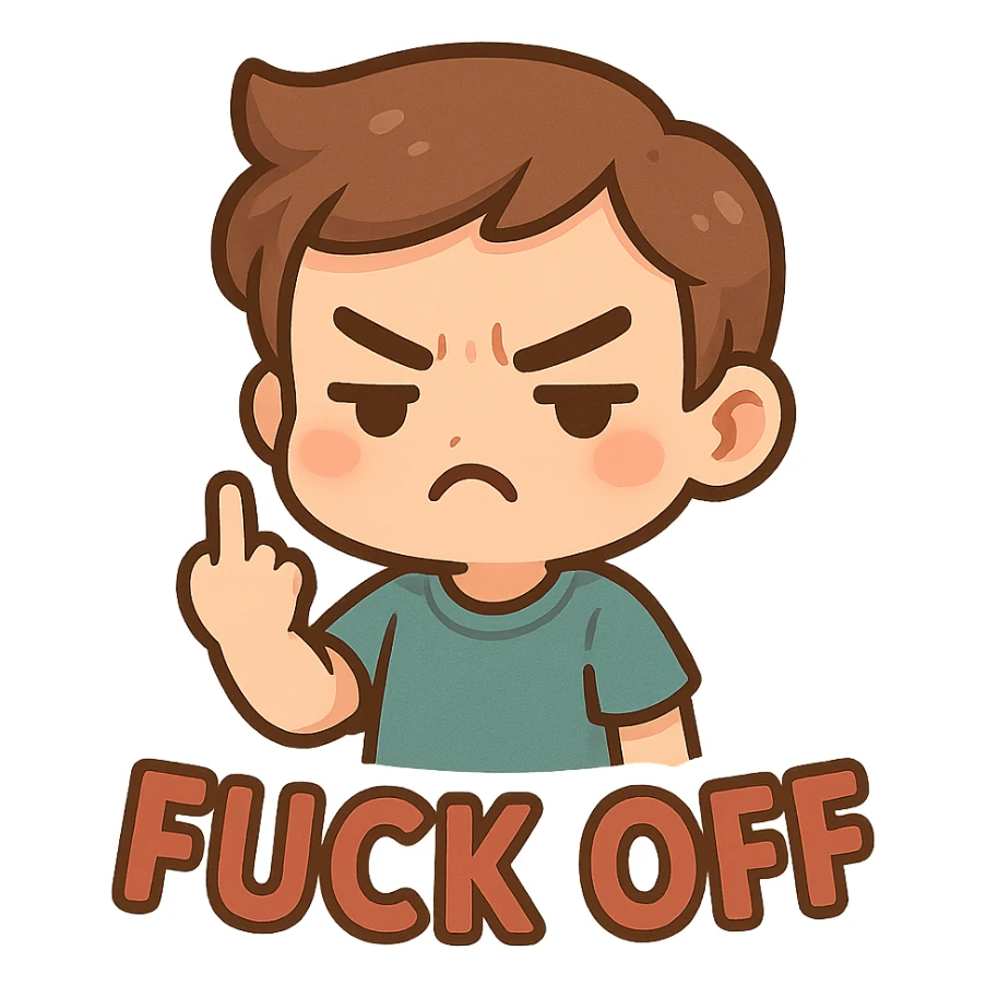 Fuck off text sticker sticker