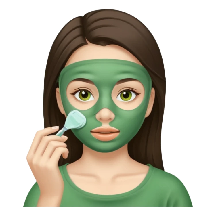 an emoji of a girl doing skincare sticker