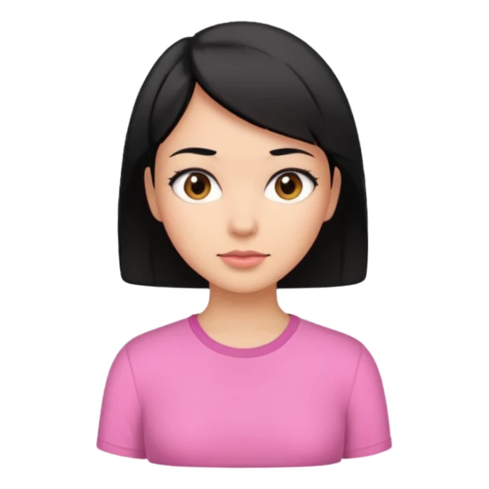 mulher de cabelo curto e preto com camisa rosa  sticker